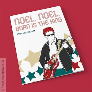 Noel Gallagher Card - Oasis Card - Noel Gallagher Oasis Christmas Card - Rock Star Xmas Card