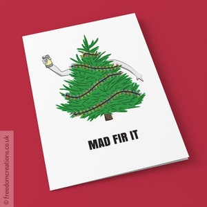 Mad Fir It - Oasis Britpop Christmas Card – 90s music Christmas Card – Mad fer it - Christmas card for music lover