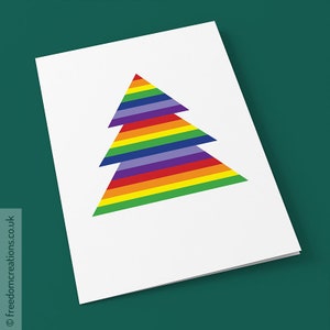 Pride Christmas Card – LGBT Christmas Card – Rainbow Tree Christmas Card – Gay Christmas cards