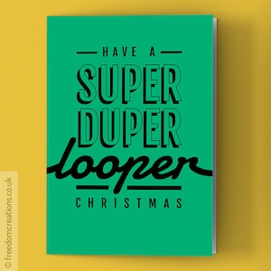 Super Duper Looper Christmas Card - 80s Christmas Film Card - Santa Claus the Movie - 80s Movies