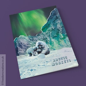 Arctic Monkeys Christmas Card – Northern lights, Arctic, Collage art, Christmas card for Arctic Monkeys fan