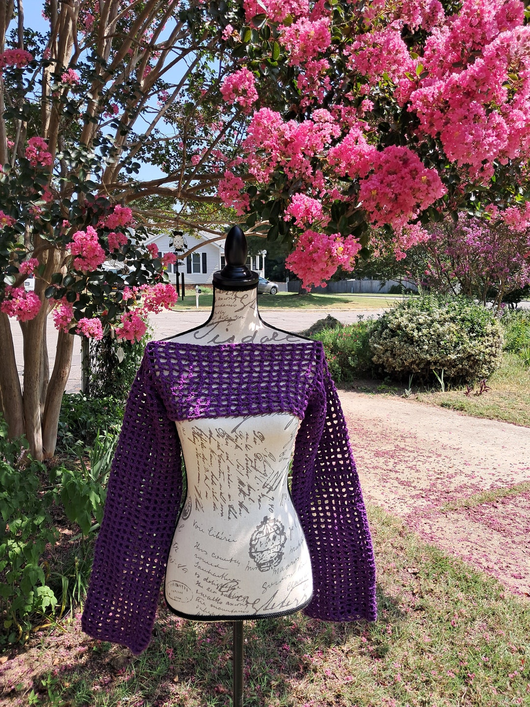 Crochet Fishnet Shrug Mesh Top Crochet Bolero Top Cropped Top