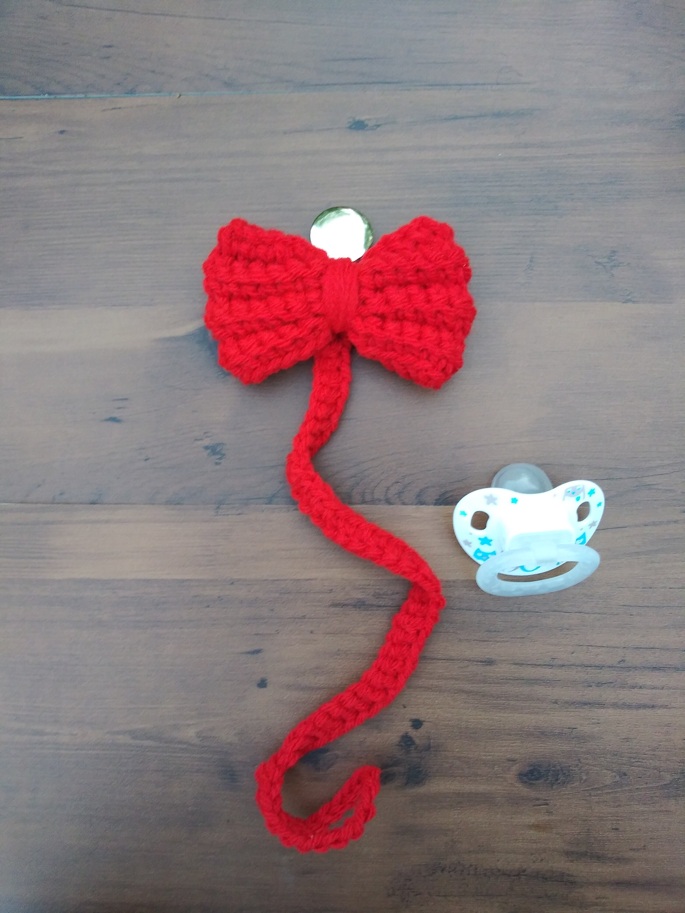 Crochet Pacifier Holder Bowtie Pacifier Holder Pacifier Etsy New Zealand