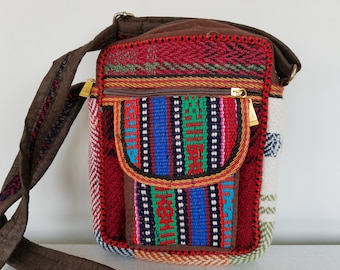 Tribal Kilim Crossbody Bag: Small Boho Shoulder Bag