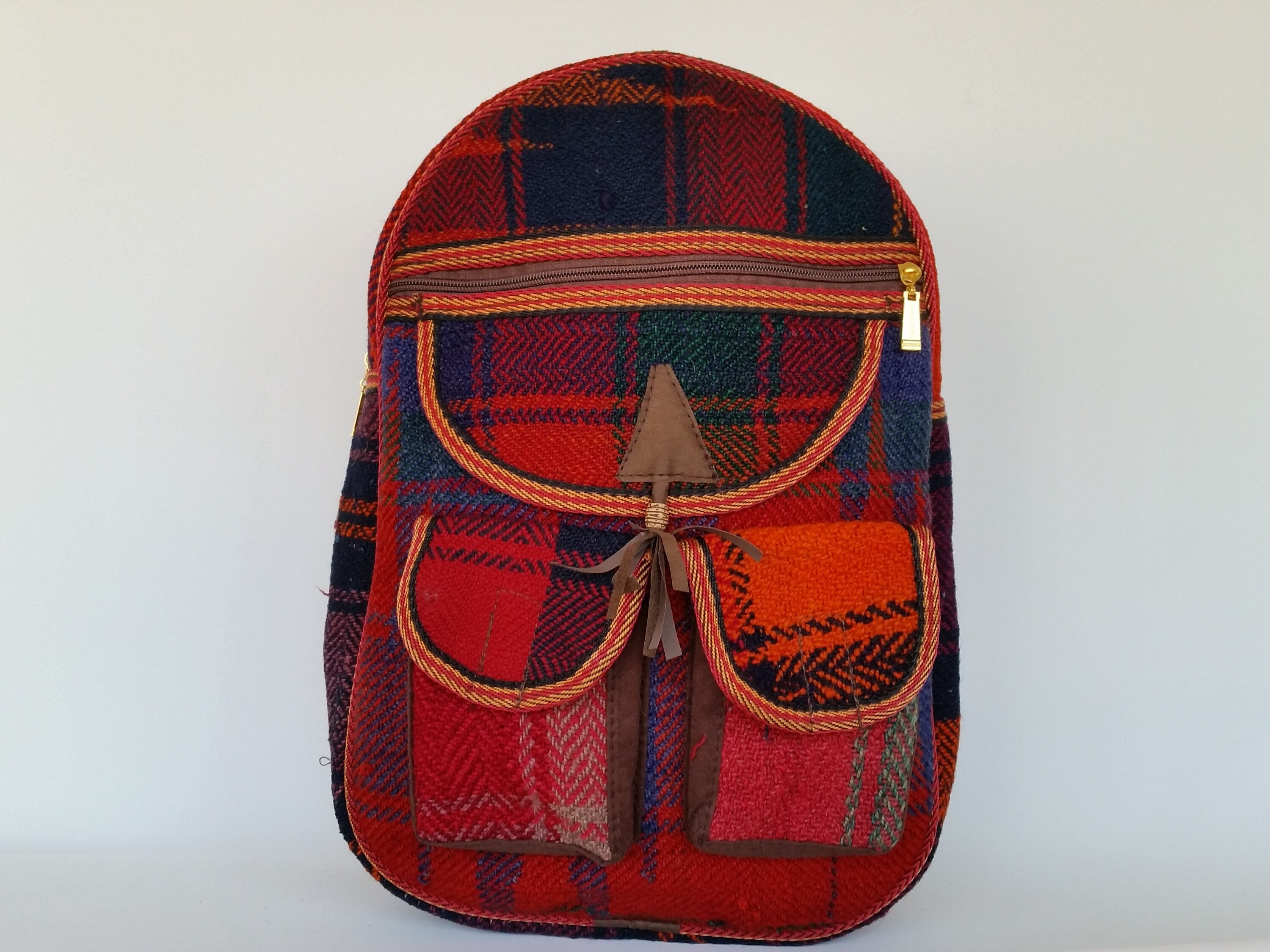 Handwoven Kilim Backpack: Boho Tribal Rug Rucksack - Etsy display picture 3