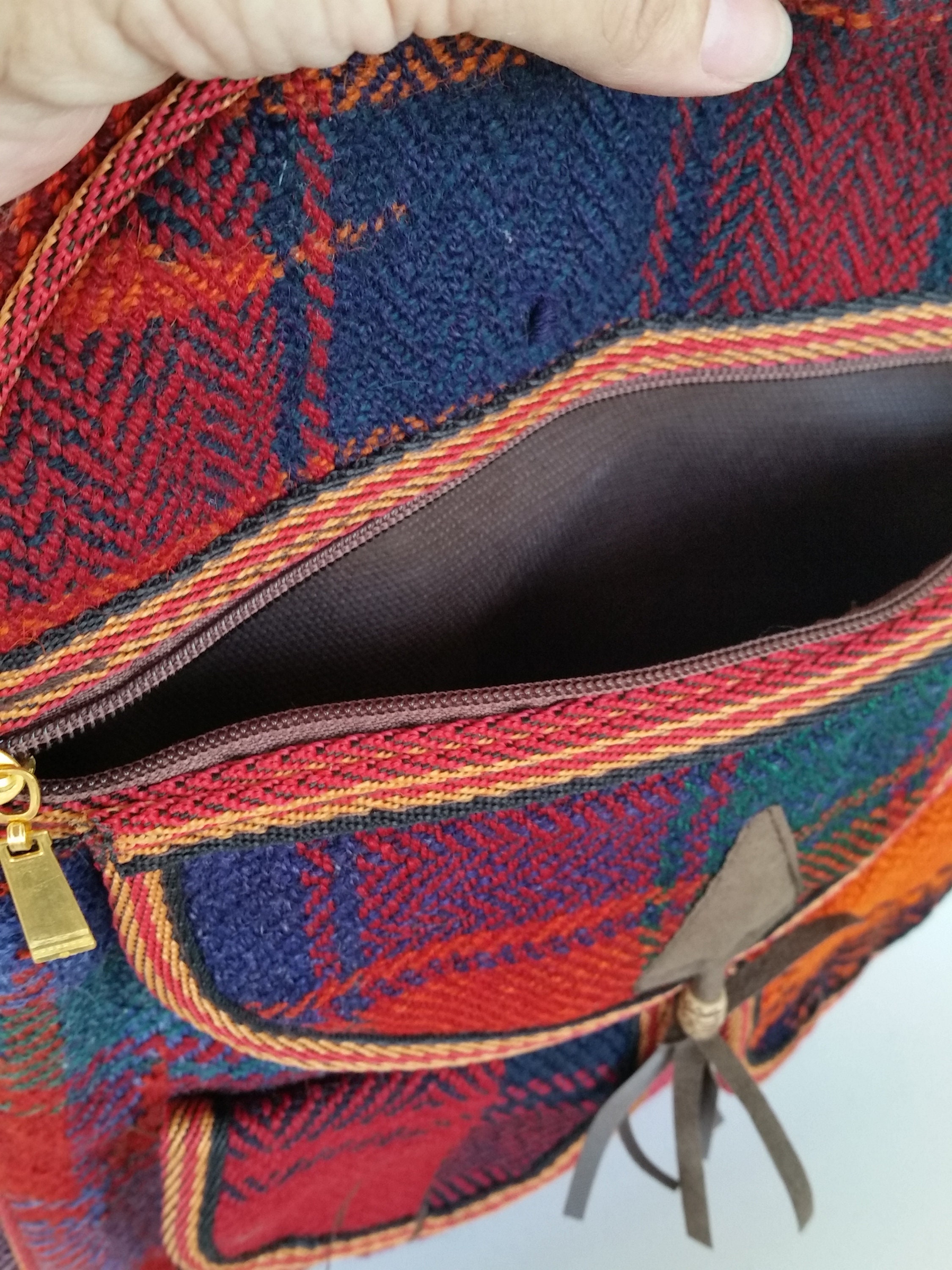 Vintage Woven Kilim Backpack | Southwestern Tribal Carpet Bag | Boho Rucksack il_fullxfull.5970977394_ouah.jpg main image 2
