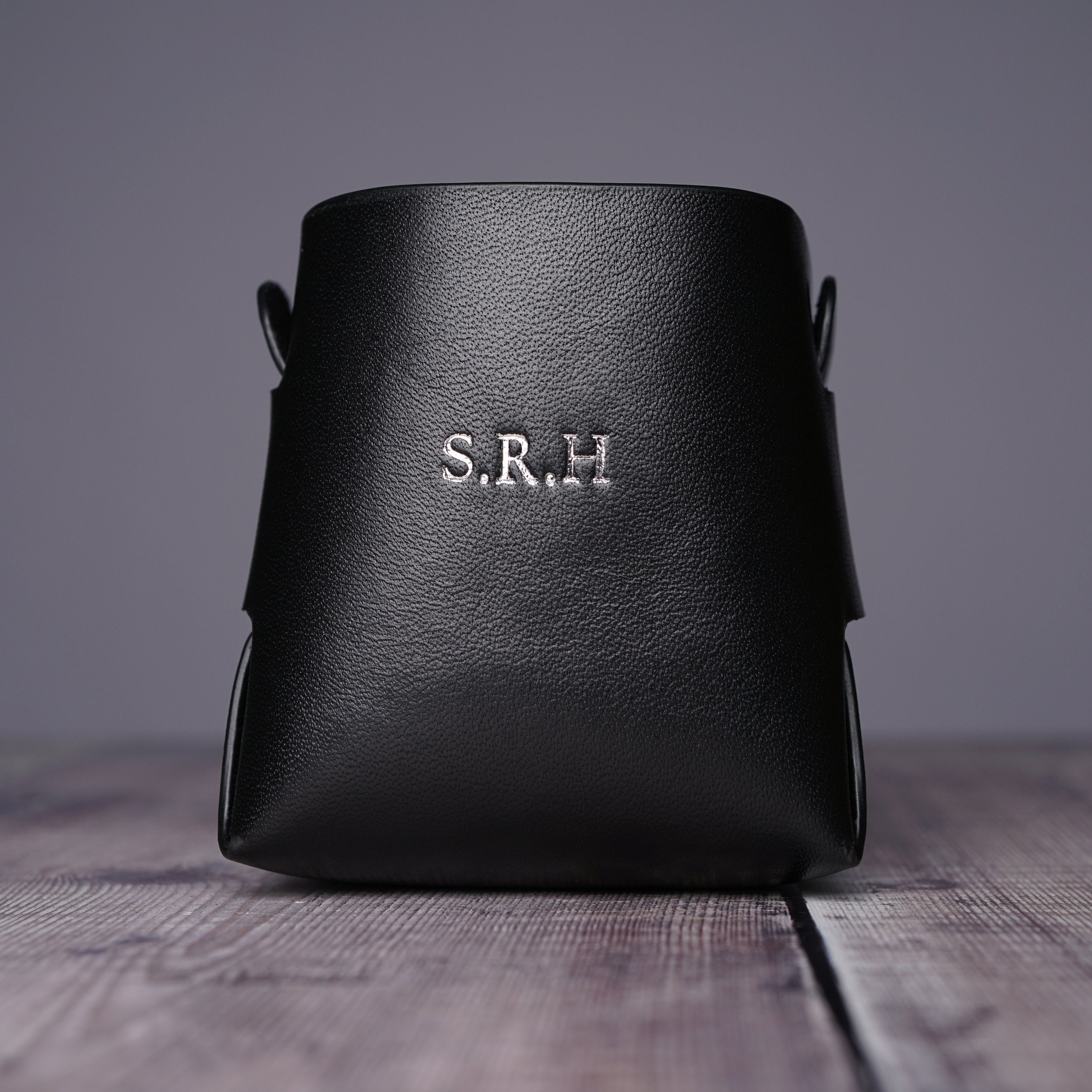 Cromer Black Leather Pen Pot - Crayon Bureau Bien Rangé