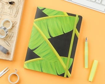 A5 Chunky Banana Leaf Notebook, Soft Cover, 240 Lined Pages, Journal