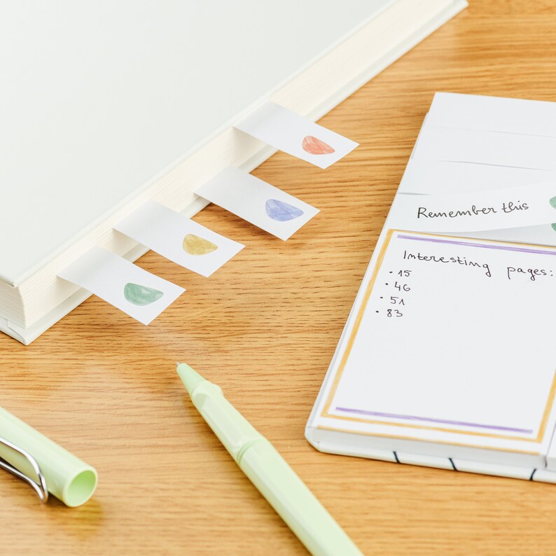 Assorted Sticky Notes Set Shopping/to Do List Book Etsy