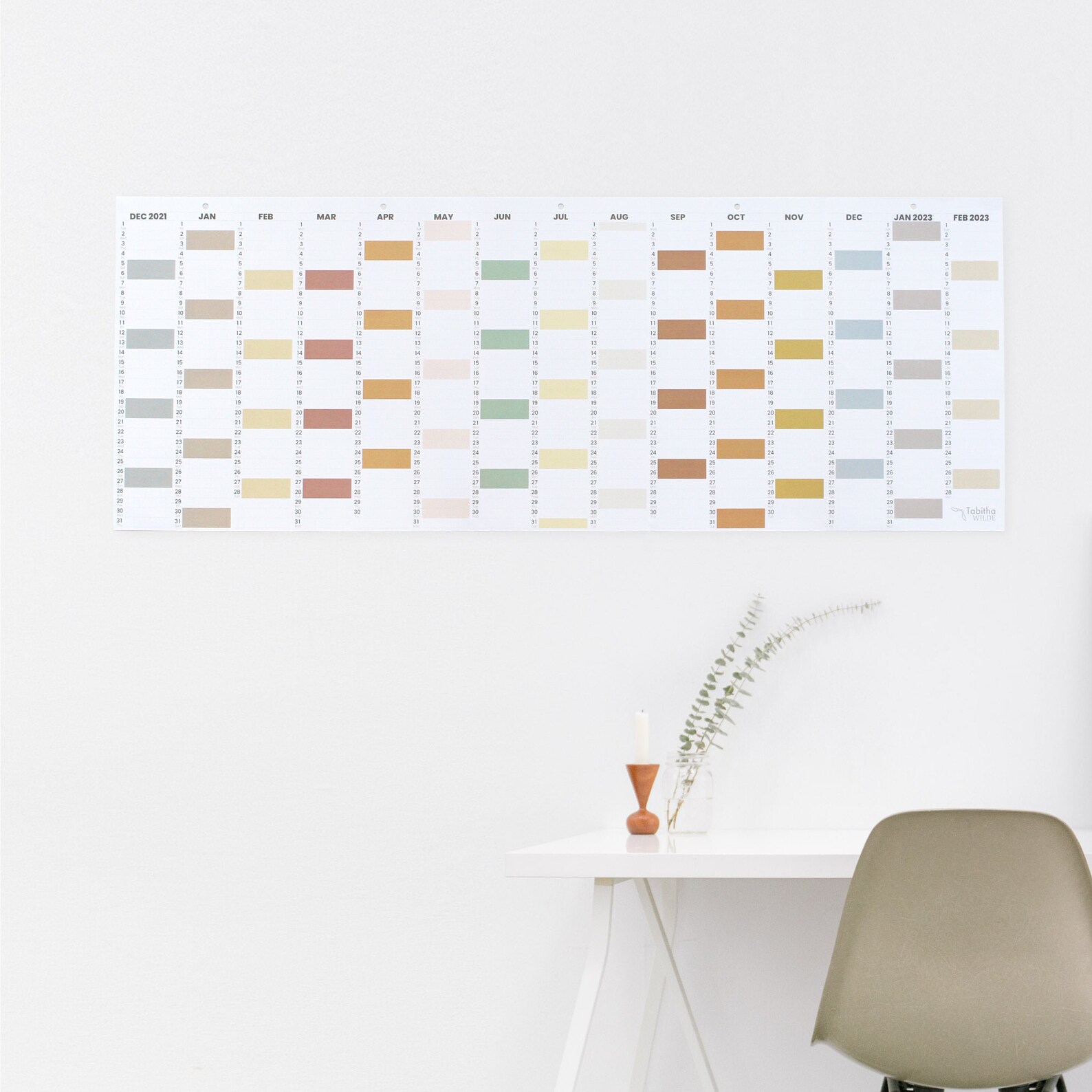 Minimalist Wall Calendar 2023 2022 Wall Calendar 15 Month Planner to February 2023 Etsy