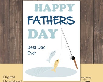 Father's Day Card, Fishing