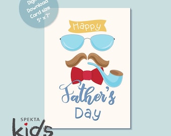 DIY Father's Day Card, Dad Gift ,Digital Download 5x7in Template
