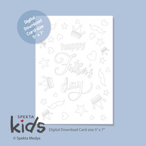 Adorable Father&#39;s Day Coloring Card - Perfect DIY Gift for Dad