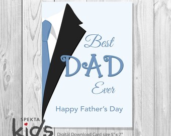 Cute Father's Day Card, Best Dad Ever card