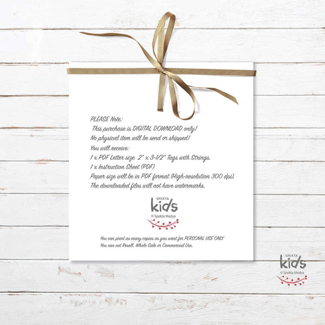 Printable Deer Christmas Tags, Instant Download PDF, Holiday Treat Tags ...