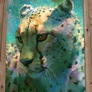 Cheetah Art Print - Abstract Animal Art Painting - Royal Cheetah Wall Art Decor - Modern Animal Artist - Safari Animal Print