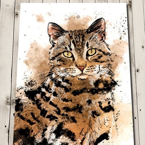 Tabby Cat Art Print - Tabby Cat Painting - Cat Print - Cat Lover Gift - Cat Portrait - Cat Memorial - Cat Decor - Tabby Cats - Cat Painting