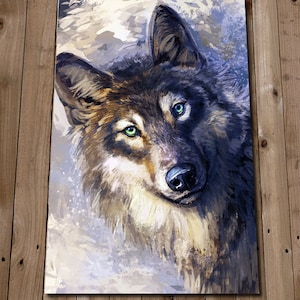 WOLF Wall Art Print Poster - Wall Decor - Wolf Painting Portrait - Animals - Nature Art - Dog - Gift Idea