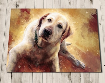 Labrador Art - Yellow Lab Art - Labrador Print - Labrador Gift - White Labrador - Labrador Painting - Labrador Retriever Art Print