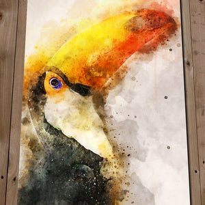 TOUCAN Wall Art Print Poster - Wall Decor - Toucan Print - Toucan Art - Tropical Painting Portrait - Birds - Nature Art - Gift Idea