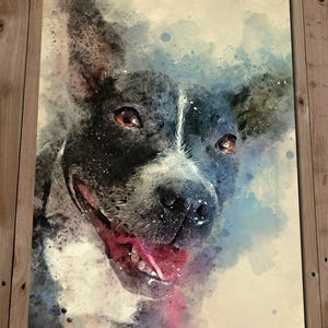 STAFFORDSHIRE BULL TERRIER Wall Art Print Poster - Muur Decor - Staffie Schilderij Portret - Dieren - Pit Bull - Hond - Cadeau idee