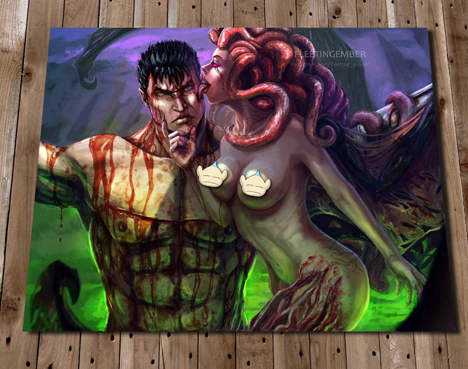 Berserk Art Guts vs Slan Berserk Print Berserk Poster image 0.