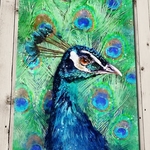 Peacock Wall Art - Peacock Print - Colourful Wall Art Painting - Home Decor Poster - Peacock Watercolour Painting - Peacock Painting Print