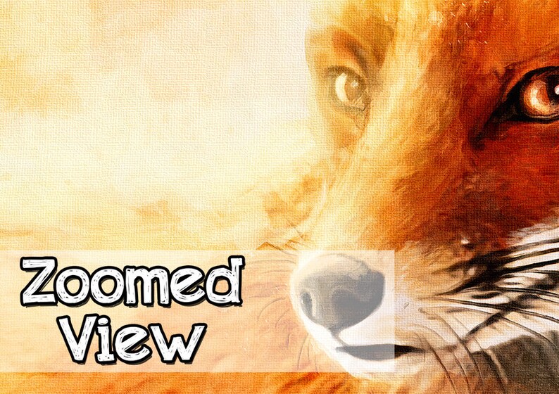 May include: Close-up of a fox's face with a soft, orange and brown fur. The fox's eyes are open and looking directly at the viewer. The fox's nose is visible and the whiskers are prominent. The background is a blurred orange and yellow.
