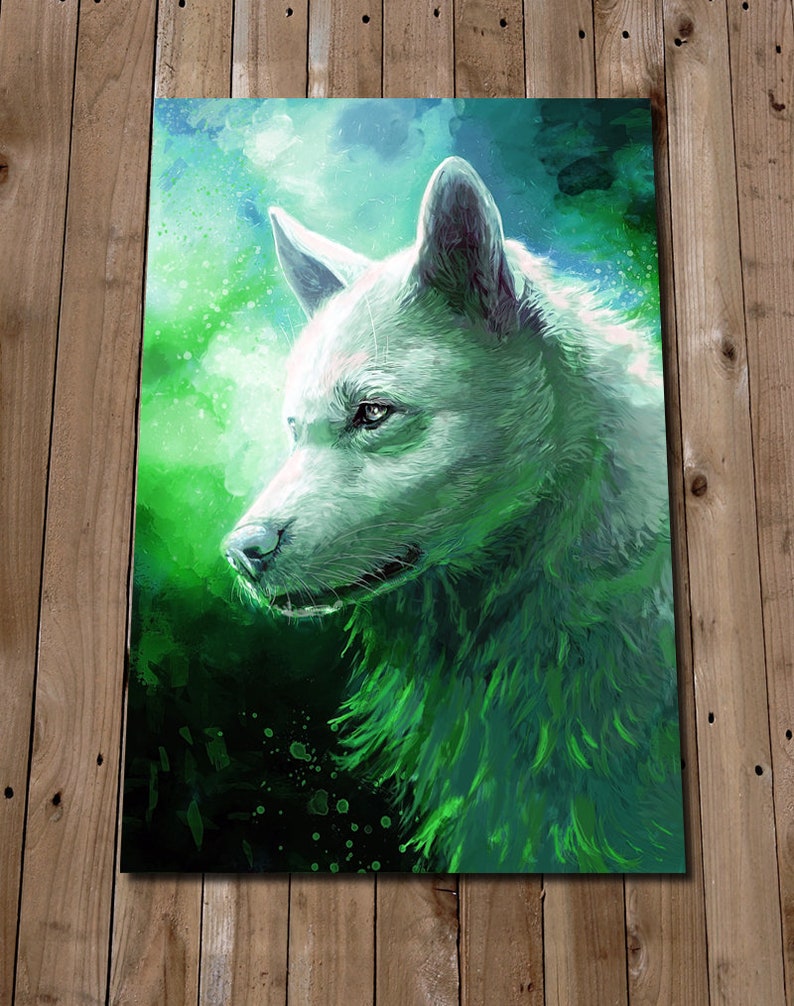 Wolf Gifts Wolf Art Print Wolf Painting Print Wolf Decor Etsy