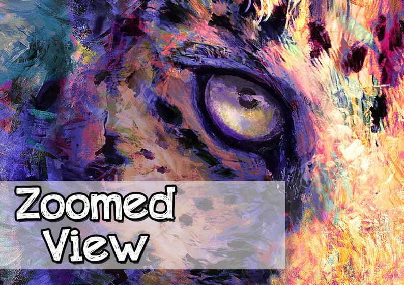 Purple Leopard Art Print - Abstract Animal Art - Wildlife Artist - Colorful Animal Art Print - Animal Poster Picture - Big Cat Art Print image 5