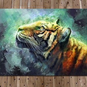 Tiger Print - Tiger Art - Hope - Big Cat Painting - Tiger Picture Illustration - Tiger Poster - Gift for Tiger Lover - Tiger Art Print