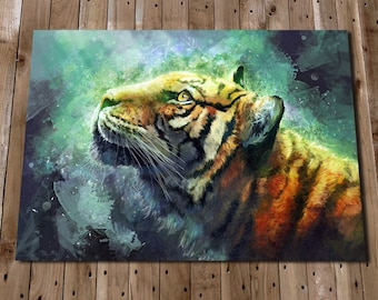 Tiger Print - Tiger Art - Hope - Big Cat Painting - Tiger Picture Illustration - Tiger Poster - Gift for Tiger Lover - Tiger Art Print