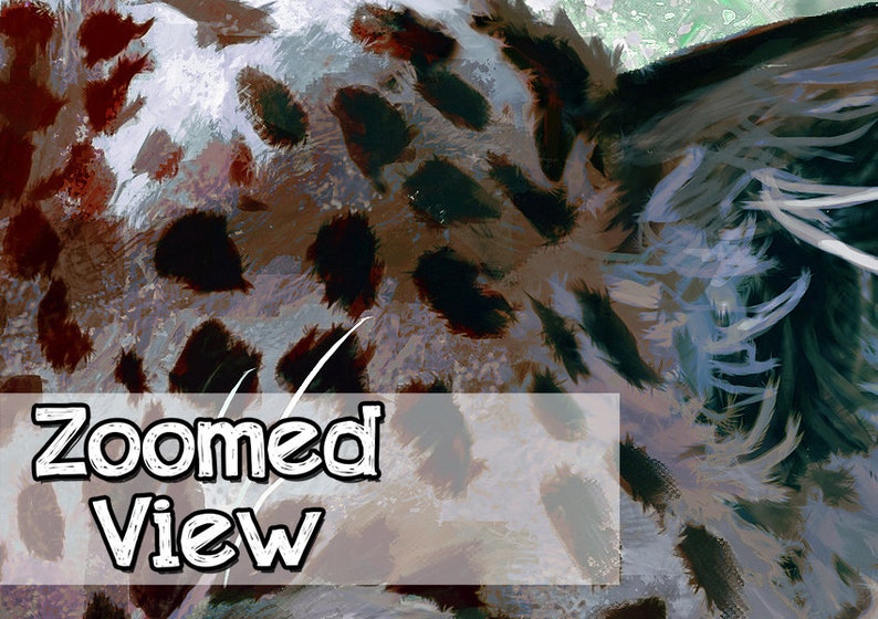 May include: Close-up of a brown, black, and white animal print fabric. The fabric has a soft, fuzzy texture and is perfect for a variety of crafting projects.