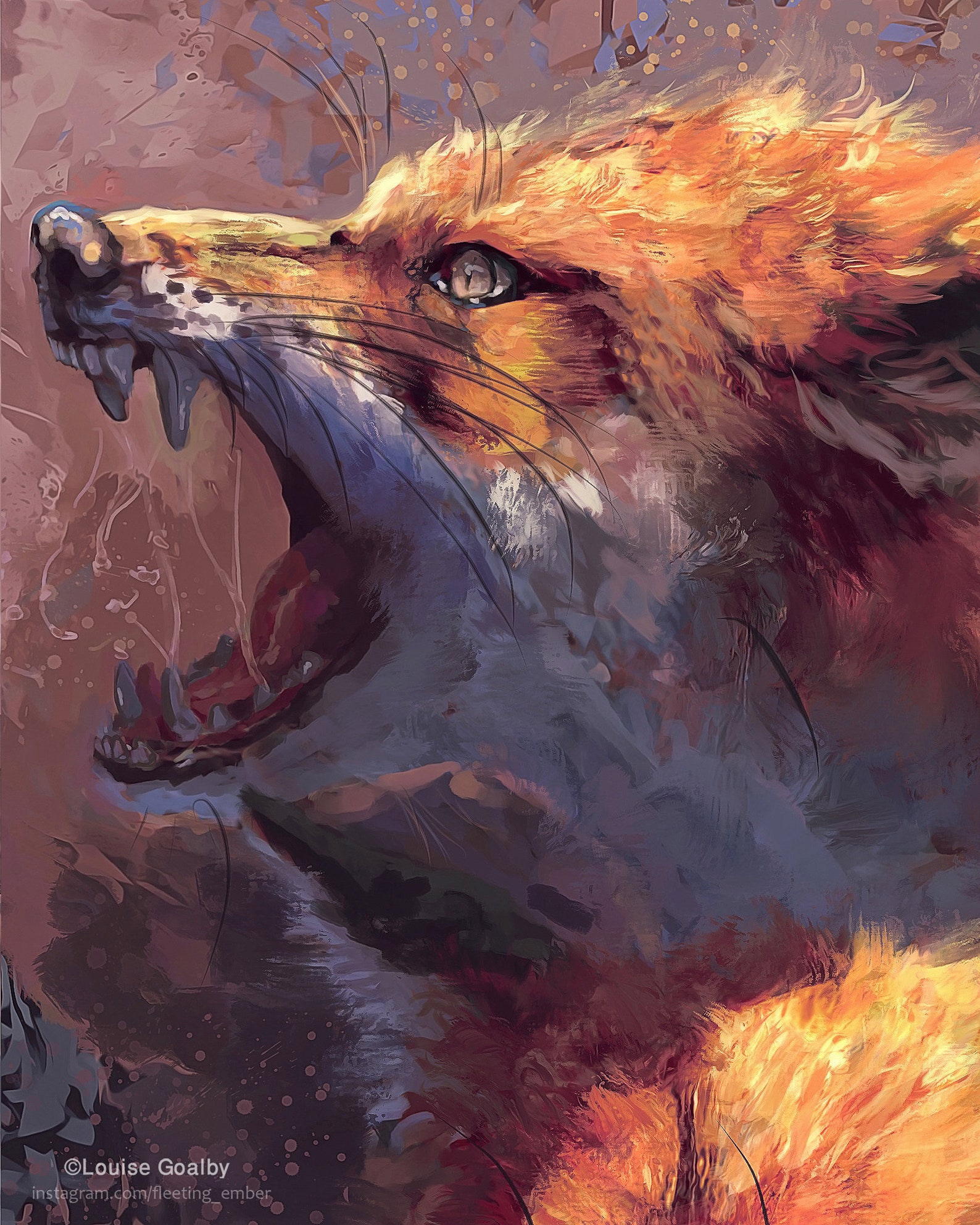 Fox Cerberus Cerberus Art Print Greek Mythology Mythical Etsy