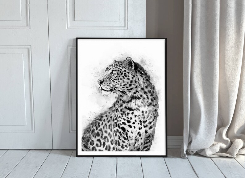 Leopard Print Wall Art African Animal Art Safari Art Etsy UK