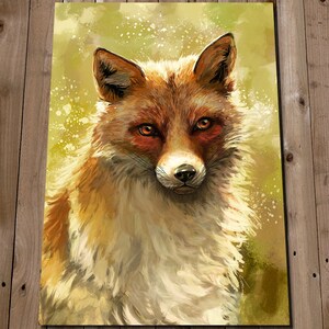 FOX Wall Art Print - Fox Art - Fox Painting Print Poster - Fox Wall Decor - Fox Painting Portrait - Animals - Nature Art - Fox Gift Print