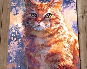 Ginger Tabby Art Print - Orange Tabby Cat - Marmalade Cat Wall Art - Ginger Cat Gifts - Ginger Cat Print - Pet Art Print