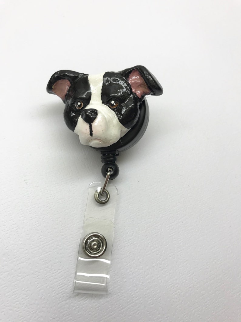 Pitbull badge reel pitbull ID reel clip American bully | Etsy