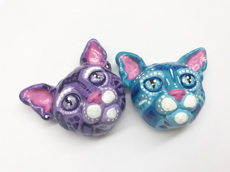 Cat Magnets Hand Painted Cat Magnet Cat Lover Gift Cat Etsy