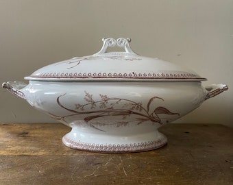Antique Ironstone Tureen T R Boote Summer Time