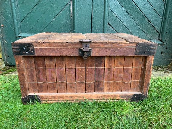 Antique Slat Wood Crate LEES DRUGS - Etsy