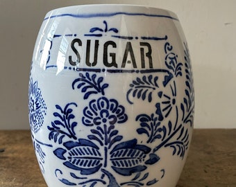 Contenitore per zucchero vintage Blue Cipolla