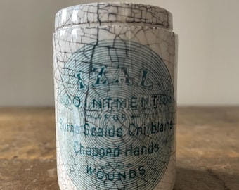Rare Antique Izal Ointment Pot Newton Chambers & Co