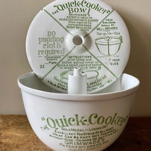 Antique Grimwade’s Ironstone Bowl Quick Cooker Pudding Bowl