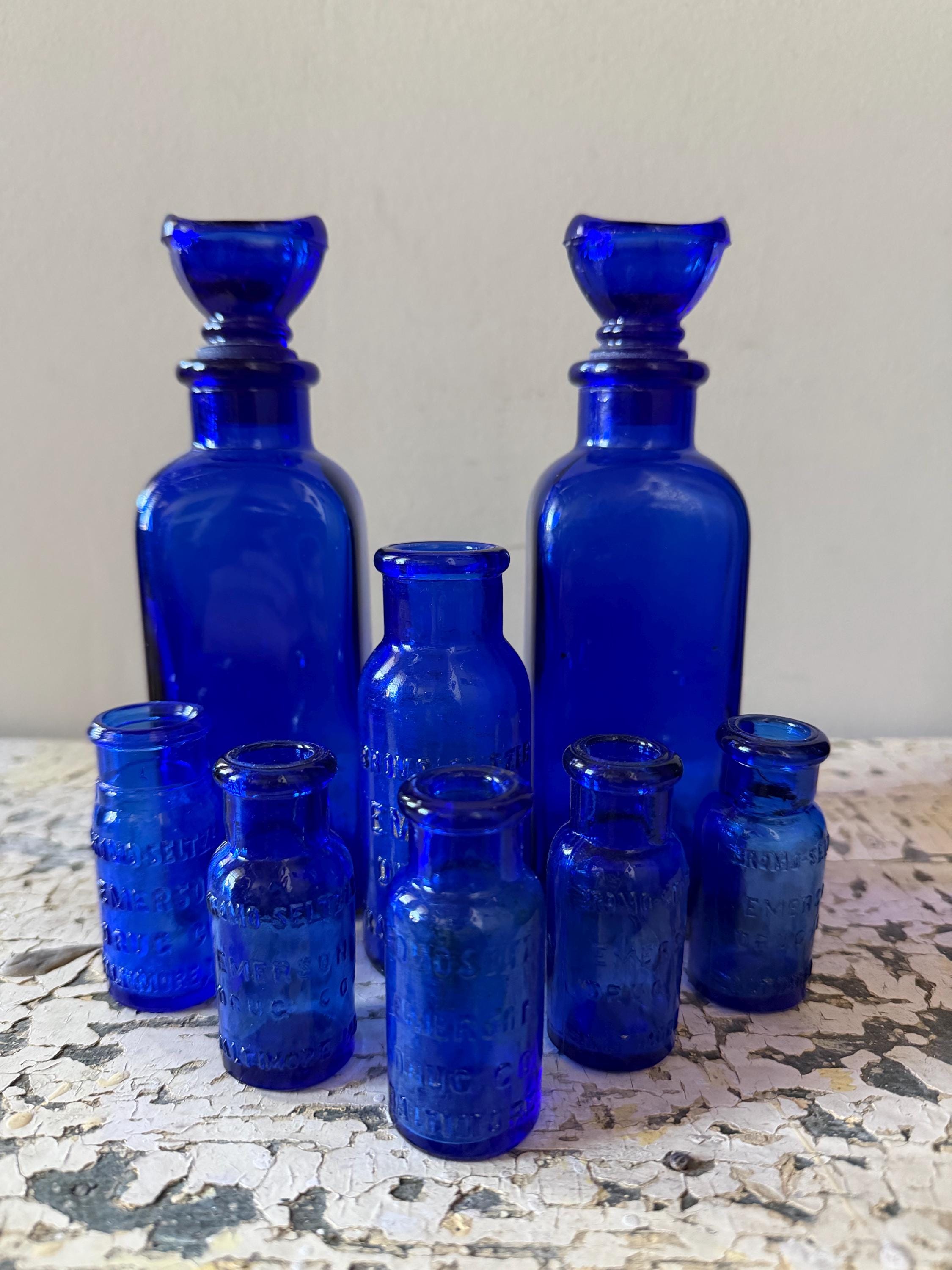 Antique blue bottles - Etsy 日本