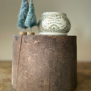 Antique Wood Display Block Pedestal