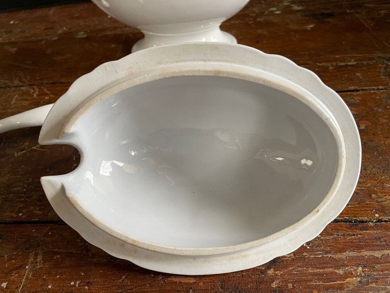 Antique Ironstone Sauce Tureen With Ladle Etsy