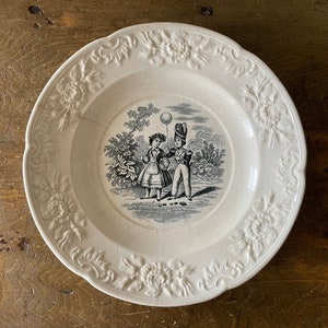 Antique Childs Ironstone Transferware Plate