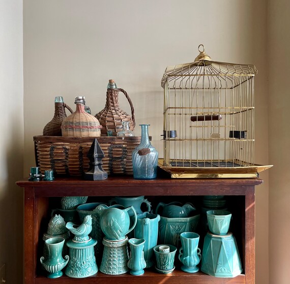 Antique Hendryx Brass Bird Cage -  UK