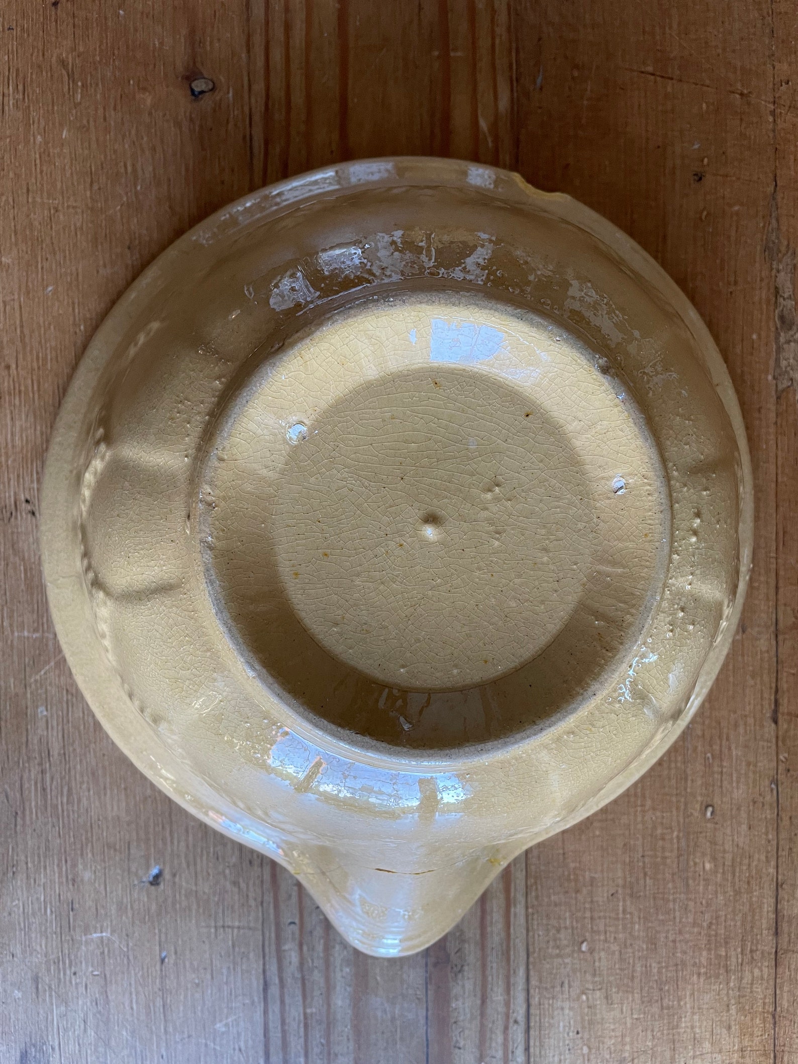 Antique Yellow Ware Batter Bowl With Spout Etsy
